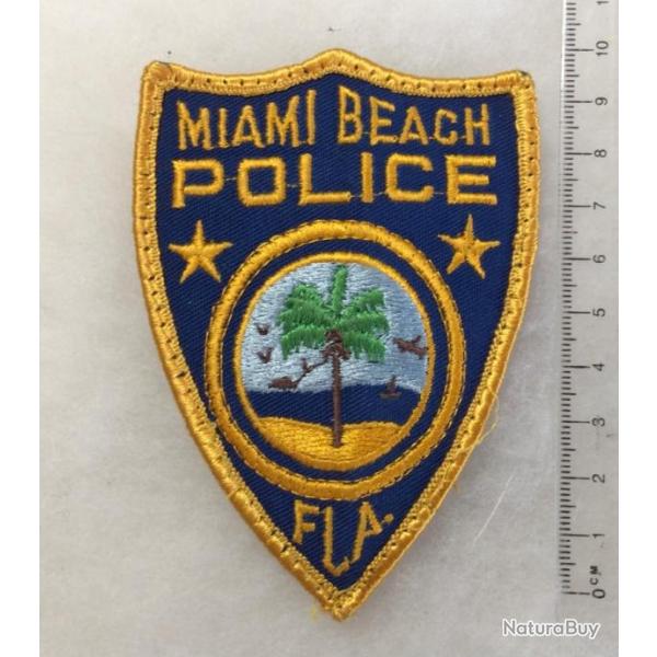 ETATS-UNIS US POLICE - Insigne brod PATCH POLICE AMERICAINE MIAMI BEACH POLICE