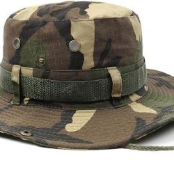 Chapeau d'Été à Large bird Chasse Safari Buisson Jungle Randonnée Camping Camouflage