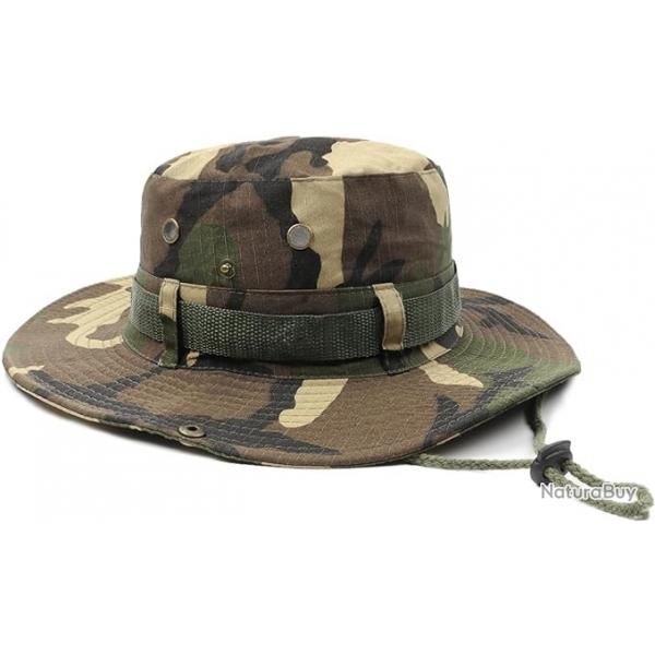 Chapeau d't  Large bird Chasse Safari Buisson Jungle Randonne Camping Camouflage