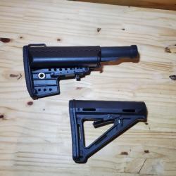 Lot de deux crosse pour airsoft aeg