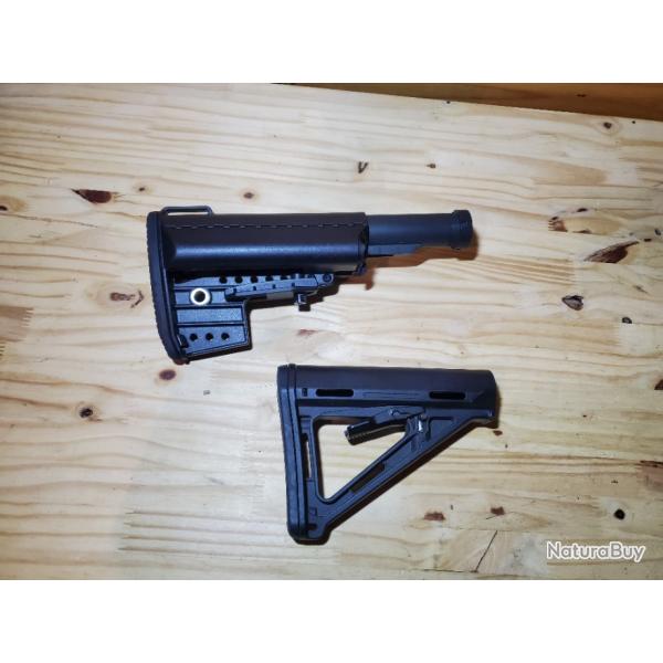 Lot de deux crosse pour airsoft aeg