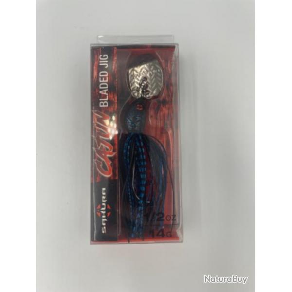 Leurre dur cuillre Cajun bladed jig 14g bleu