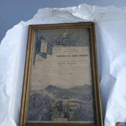 Certificat de bonne conduite 7 ème régiment coloniale