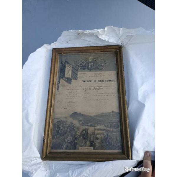 Certificat de bonne conduite 7 me rgiment coloniale