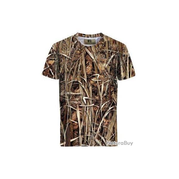 Tee shirt  manches courtes GhostCamo Roseaux Wet Percussion