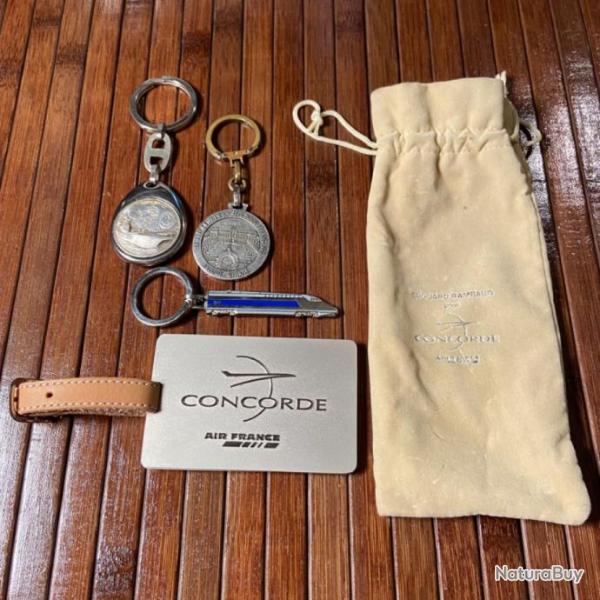 RARE LUXUEUX BADGE D'IDENTIFICATION BAGAGE POUR LES VIP DU CONCORDE AIR FRANCE PAR DOUARD RAMBAUD