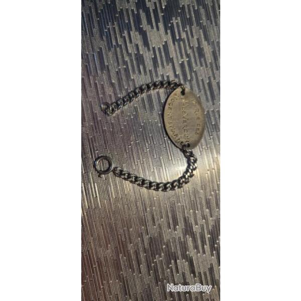 Bracelet ancien et plaque d identit