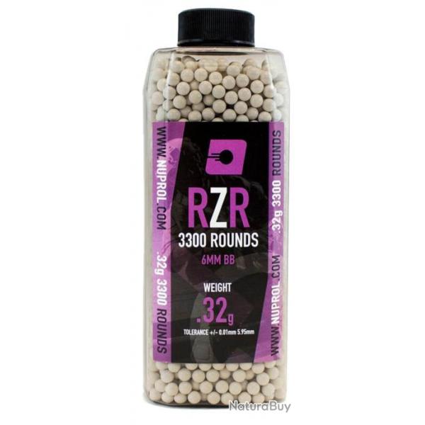 Billes Airsoft 6mm RZR 0.32g bouteille 3500 bbs 0,32