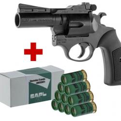 SAPL - Pack Pistolet Gomm-Cogne SAPL GC27 Luxe noir + 1 boîte 12/50 chevrotine SAPL x10 cartouches P