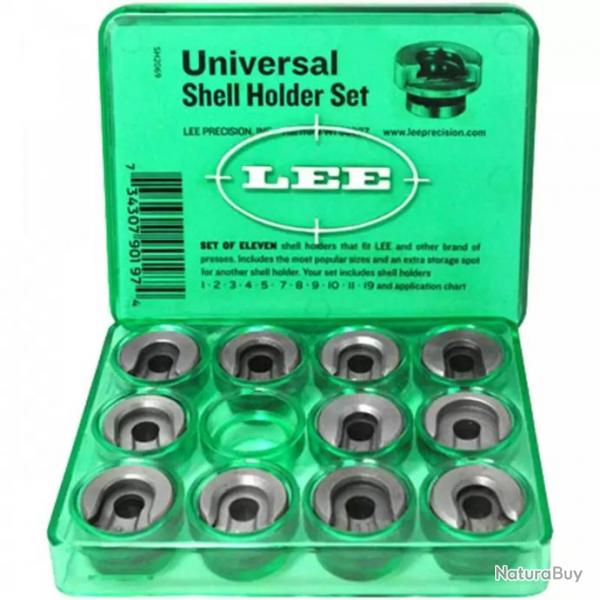 Lee Precision - Kit de 11 Shell Holders (support de douille) R-Type pour presse Kit de 11 Shell Hold