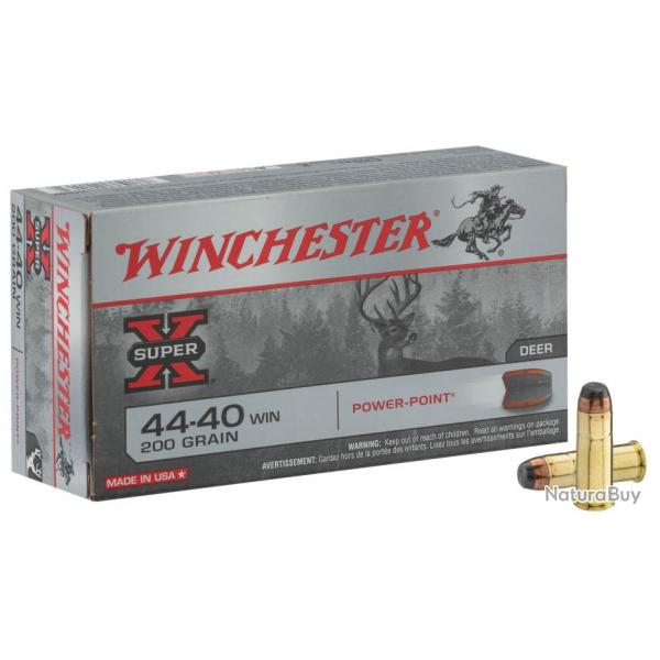 Munitions Cal. 44-40  percussion centrale Winchester Demi blinde - Soft Point