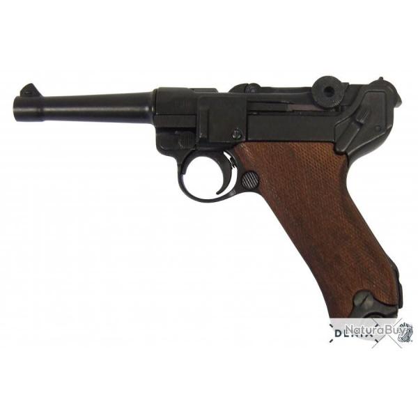 Pistolet Denix Luger P08 Parabellum crosse bois Pistolet Luger bois