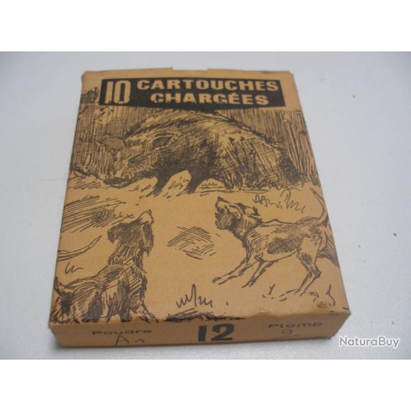 Bote Cartoucherie Franaise 10 Cartouches Cal.12 Pb9