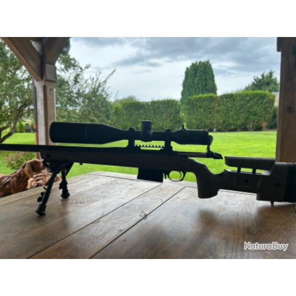 Carabine bergara, calibre 308 + lunette HAWKE SIDEWINDER 30 s.f 6-24x56 SR PRO II