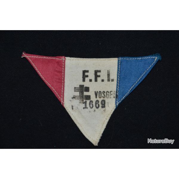 INSIGNE (ATTRIBUT) FORCE FRANCAISE DE L'INTERIEUR VOSGES-LIBERATION-MAQUIS-FFI REGION C-1940/1945-