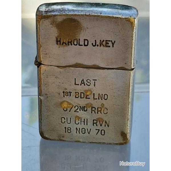 Briquet tempte amricain Zippo de la priode Guerre du Vietnam - parachutiste 1er BDL LND