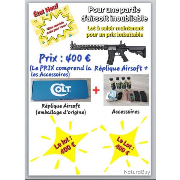 Rplique Airsoft COLT M4 HARVERST FULL MTAL AEG Black CYBERGUN. tat neuf. Vendu avec accessoires.