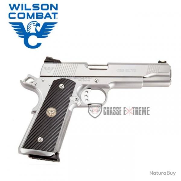 Pistolet WILSON COMBAT 1911 Cqb Elite Stainless Cal 9x19 Plaquettes G10 Gris/Noir