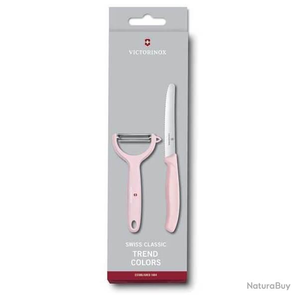 6.7116.23L52 jeu de 2 pices Victorinox Swiss Classic en rose