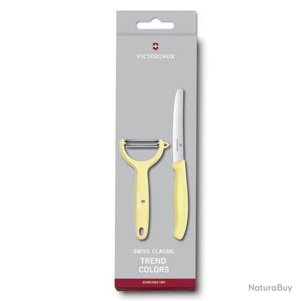 6.7116.23L82 jeu de 2 pices Victorinox Swiss Classic en jaune