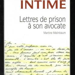 Mesrine Intime - Lettres de prison à son avocate Malinbaum Martine