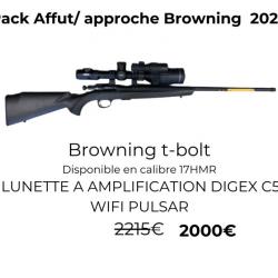 Pack affut/approche Browning calibre 17 hmr