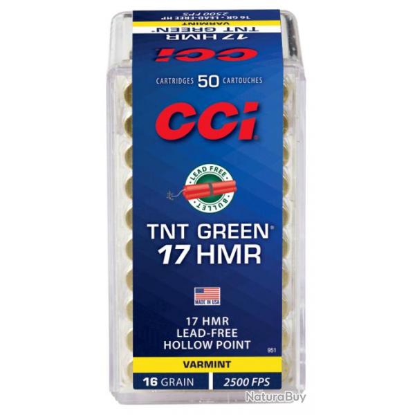 Bote de 50 cartouches CCI C/17HMR TNT 17 Grains