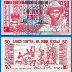 Guinee Bissau 50 Pesos 1990 Neuf Serie AA Billet Afrique Pansau Na Isna