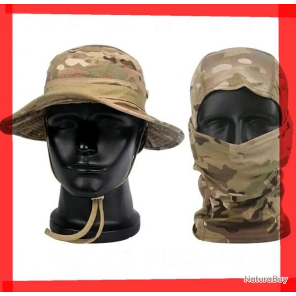 Cagoule + Chapeau pour Airsoft