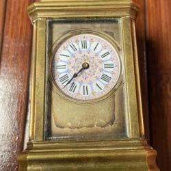 VINTAGE PENDULE PENDULETTE HORLOGE DE VOYAGE 1900 HANDS AVEC SA CLEF