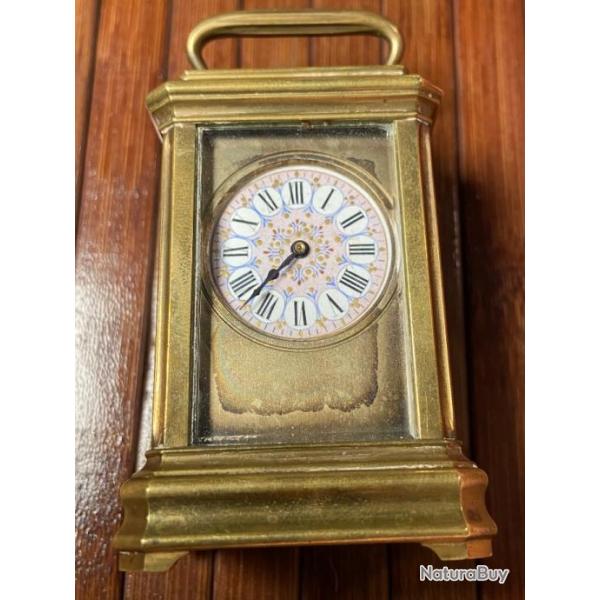 VINTAGE PENDULE PENDULETTE HORLOGE DE VOYAGE 1900 HANDS AVEC SA CLEF