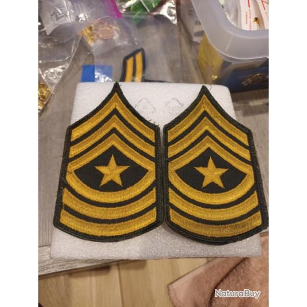 Lot de grades arme us SERGEANT MAJOR ORIGINAL