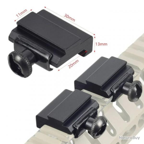 Adaptateur rail Weaver-Picatinny de 20mm  11mm