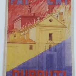 Feuille tickets rationnement guerre d'Espagne 1937 combattants anarchistes de la colonne Durruti