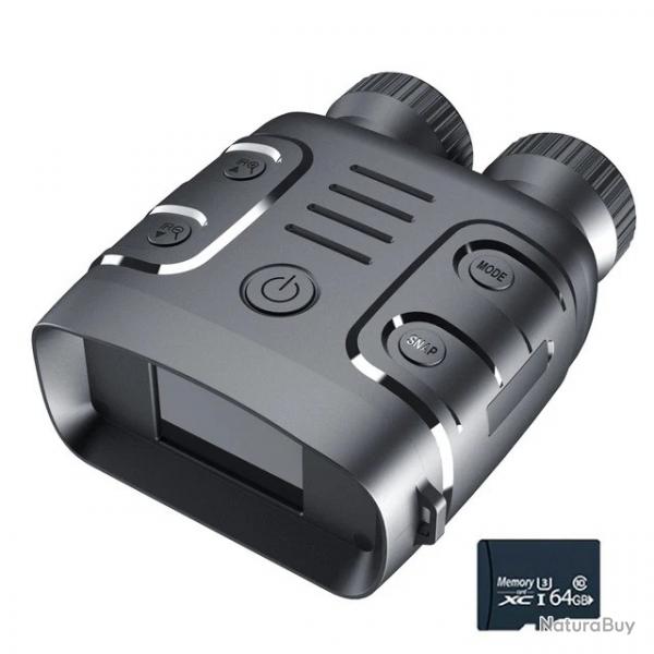 Jumelles de Vision Nocturne Numrique HD 1080P  pour Chasse Observation avec 64 GO