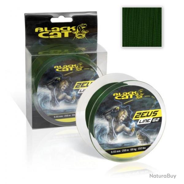 Tresse Black Cat Zeus Linge G2 Vert 400m 0,55mm 69kg 400m