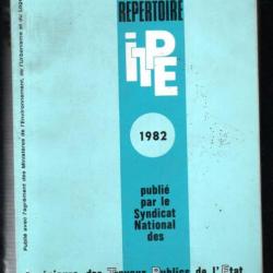 répertoire des ingénieurs des travaux publics de l'état équipement et mines 1982