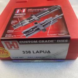 Jeu de 2 outils Custom Grade Dies marque Hornady calibre 338 Lapua Magnum