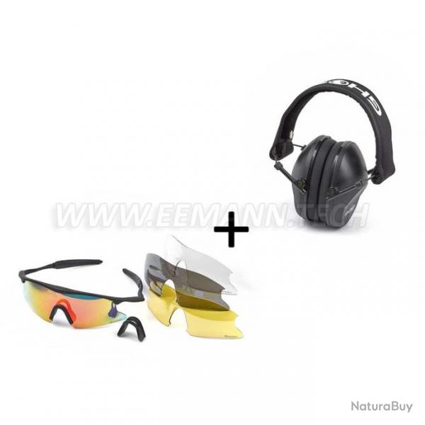 PACK: GHOST Shooting Glasses Kit + GHOST Adjustable Ear Muffs