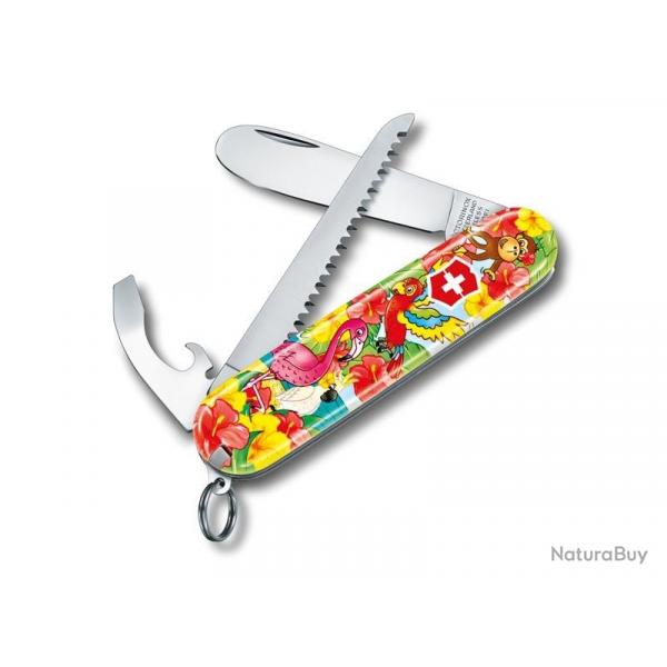 BEL1055 SET COUTEAU VICTORINOX "MY FIRST VICTORINOX" PERROQUET + SCIE NEUF