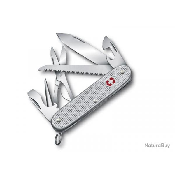 BEL1056 COUTEAU SUISSE VICTORINOX  FARMER X ALOX GRIS 10 FONCTIONS  NEUF