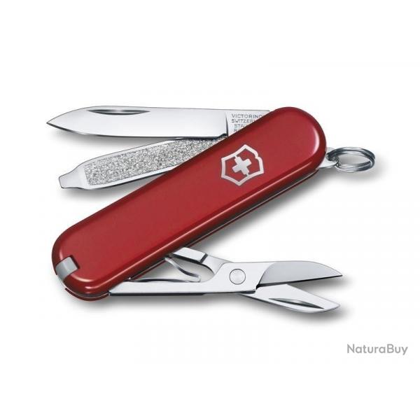 1057 COUTEAU SUISSE VICTORINOX CLASSIC SD STYLE ICON RED 7 FONCTIONS NEUF