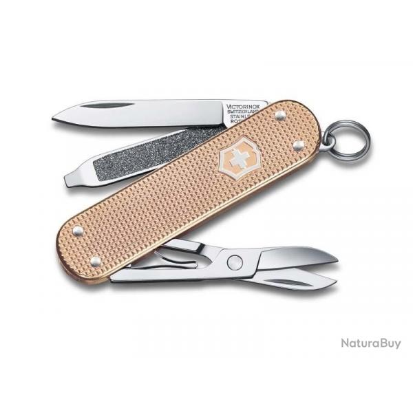 BEL1061 COUTEAU SUISSE VICTORINOX CLASSIC ALOX FRESH PEACH 5 FONCTIONS NEUF