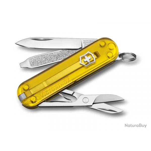 BEL1062 COUTEAU SUISSE VICTORINOX CLASSIC SD TUSCAN SUN TRANSLUCIDE 7 FONCTIONS NEUF