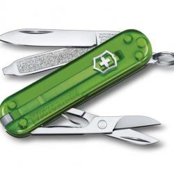 BEL1065 COUTEAU SUISSE VICTORINOX CLASSIC SD TRANSLUCIDE GREEN TEA 7 FONCTIONS NEUF