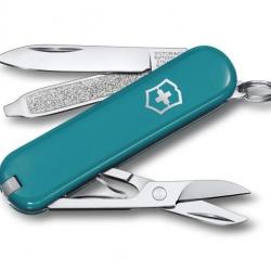 BEL1069 COUTEAU SUISSE VICTORINOX CLASSIC SD MOUNTAIN LAKE BLEU CANARD 7 FONCTIONS NEUF