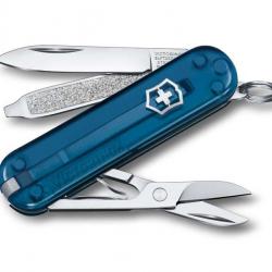 BEL1071 COUTEAU SUISSE VICTORINOX  CLASSIC SD SKY HIGH TRANSLUCIDE 7 FONCTIONS NEUF