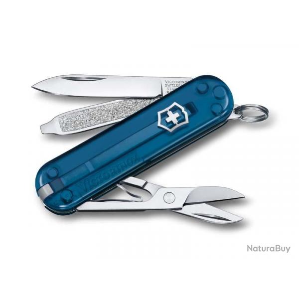 BEL1071 COUTEAU SUISSE VICTORINOX  CLASSIC SD SKY HIGH TRANSLUCIDE 7 FONCTIONS NEUF