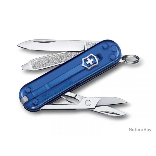 BEL1074 COUTEAU SUISSE VICTORINOX CLASSIC SD DEEP OCEAN TRANSLUCIDE 7 FONCTIONS NEUF