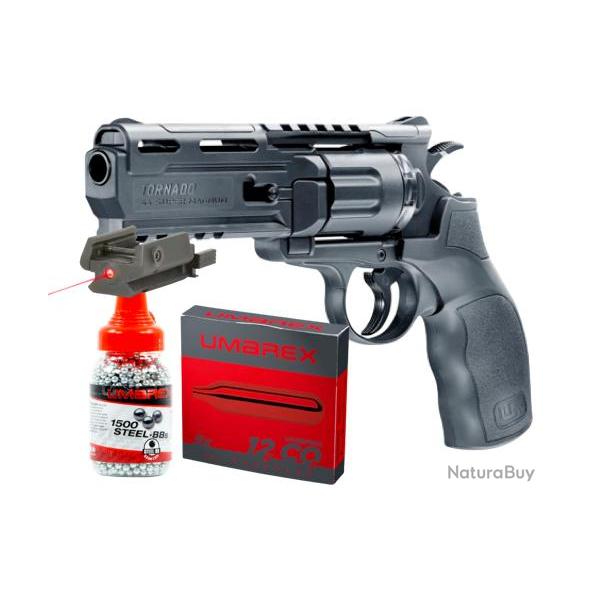 Pack laser "REVOLVER UX TORNADO" CO2 - BILLES ACIER/4.5MM